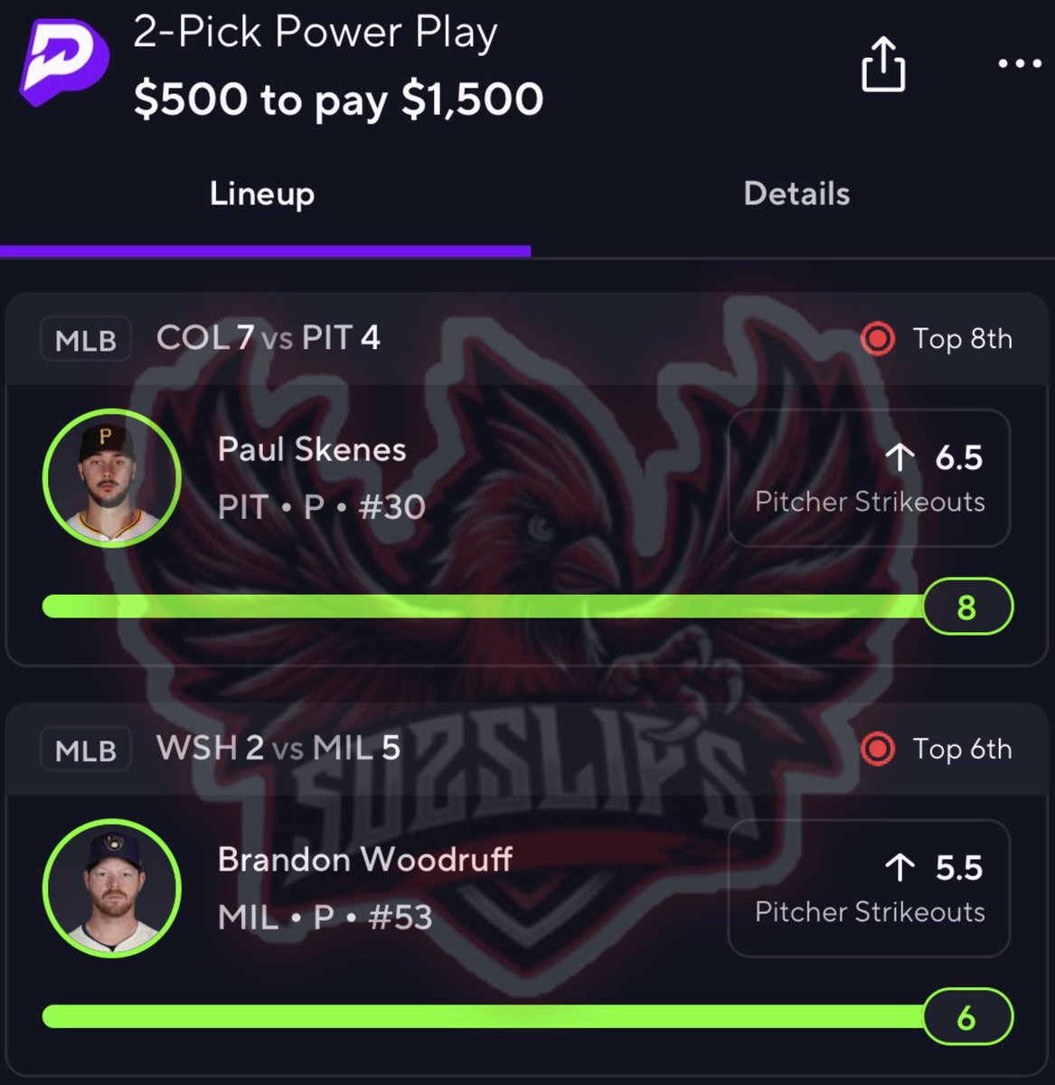 Ble$$ing A Follower Who LIKES/RT's This Post! 💚

BANGGG 🔥 CASH THE MLB ⚾️ POTD PLAY! ✅

PAIR POSTED IN PREMIUM!💰

Stop Sleeping 💤 It's ONLY $7.99! 🏷️ 
whop.com/502slips

#PrizePicks | #GamblingX