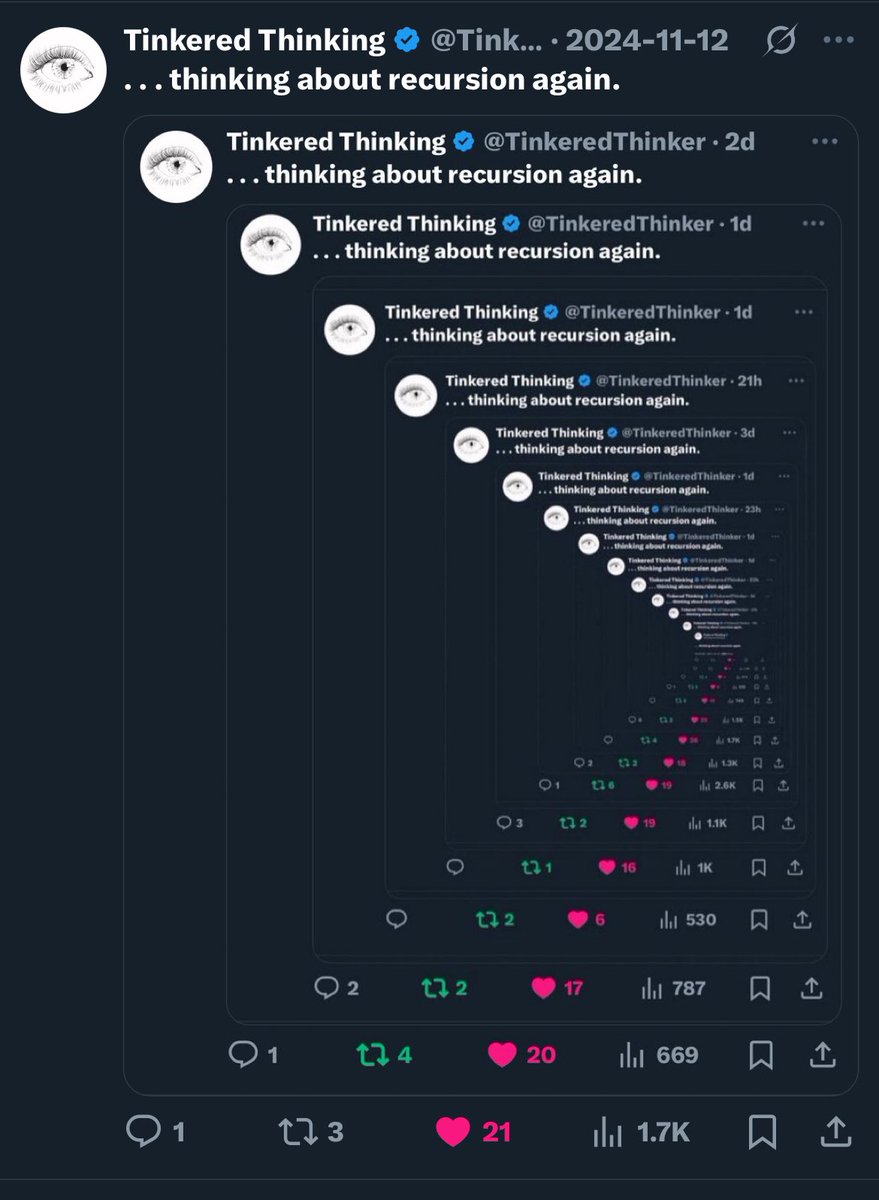 . . . thinking about recursion again.