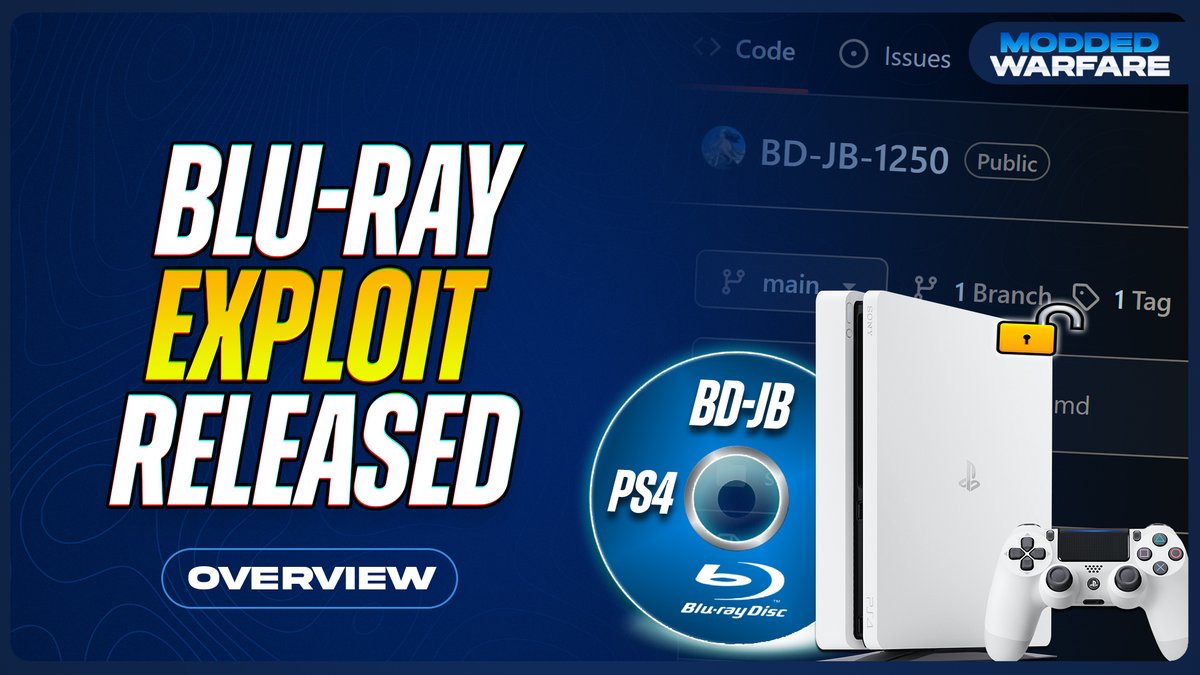 New PS4 blu-ray userland exploit released by <a href="/gezine_dev/">Gezine</a> supporting firmware up to 12.50: youtu.be/89XJlyy2joU?si…