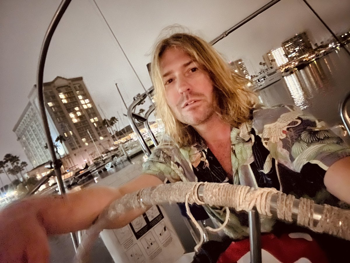 late night sail on a friday evening. always peaceful out on the water ☮️