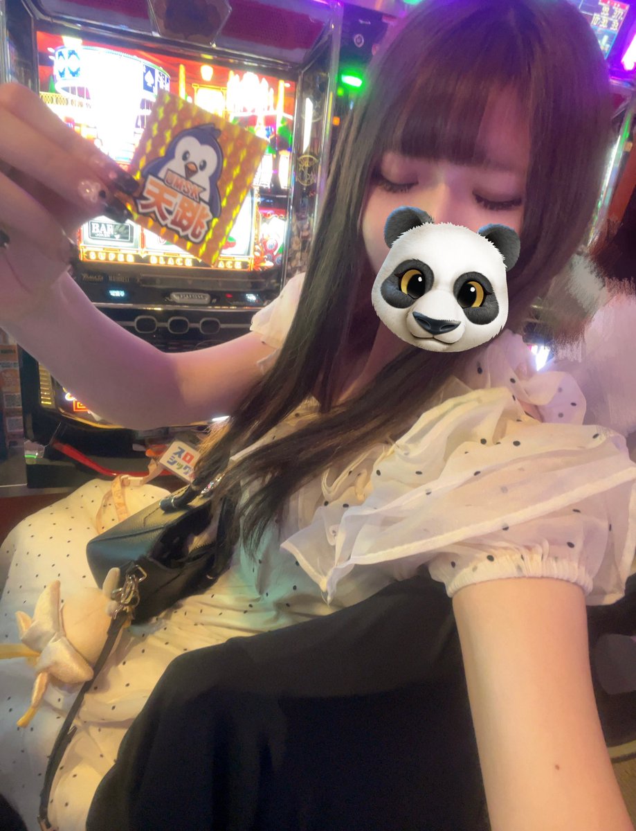 おはにてん🐼🍒 抽選39/47 BJへ♥️♣️朝から打つのは 初だあ！りお