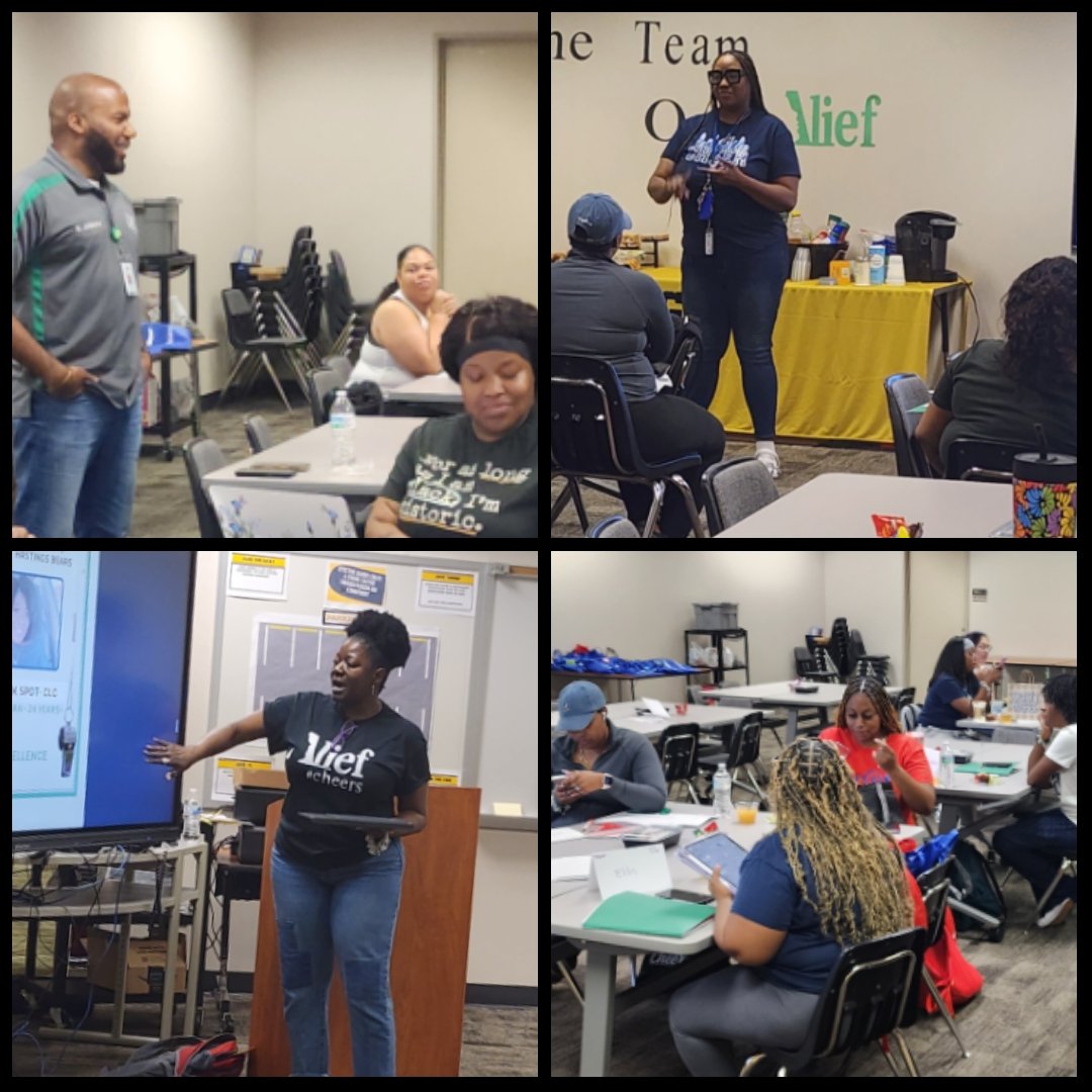 🎉📣 **District Cheer Coach Training 2025!** 📣🎉 Our incredible coaches came together to grow their skills in athlete development, safety practices, and family engagement. Strong coaches build strong teams—here’s to a powerful season ahead! 💪🏽🤍 #AliefProud #CoachingExcellence