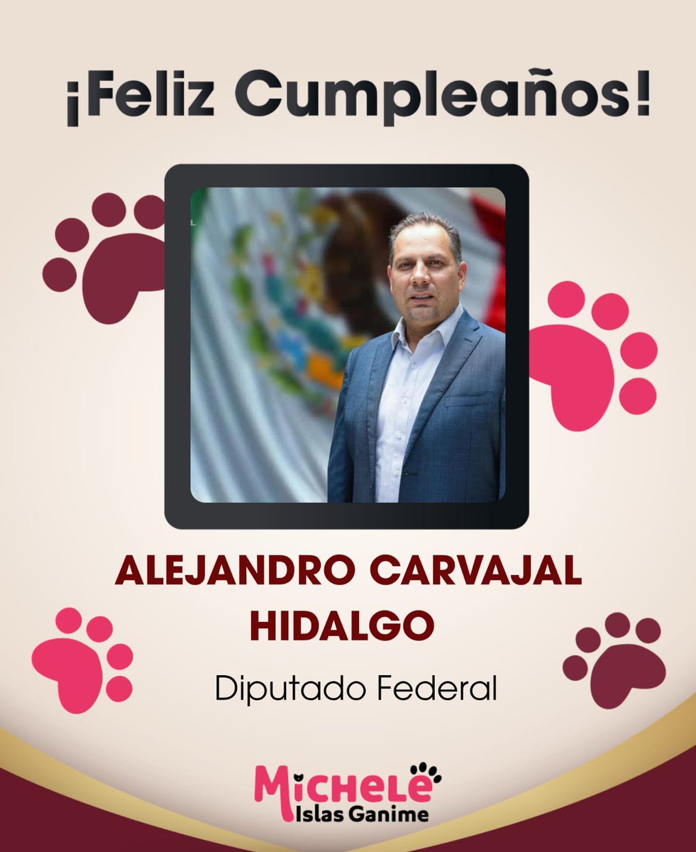 Michele Islas Ganime (@micheleislasg) on Twitter photo 🎊 ¡Feliz cumpleaños diputado <a href="/acarvajalh/">Alejandro Carvajal</a>!
🥳 Celebro su trabajo, trayectoria y esfuerzo. Deseo que este nuevo año este lleno de salud, éxitos y felicidad.
🎉 ¡Muchas Felicidades! ¡Un abrazo! 🎊 ¡Feliz cumpleaños diputado <a href="/acarvajalh/">Alejandro Carvajal</a>!
🥳 Celebro su trabajo, trayectoria y esfuerzo. Deseo que este nuevo año este lleno de salud, éxitos y felicidad.
🎉 ¡Muchas Felicidades! ¡Un abrazo!