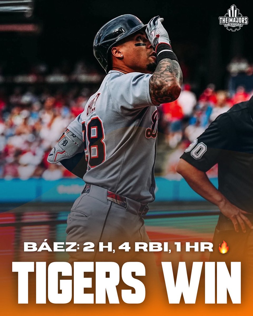 Javy Báez goes off as the Tigers beat the Phillies 7-5 this afternoon in Philadelphia. 🔥🔥🔥

#RepDetroit
