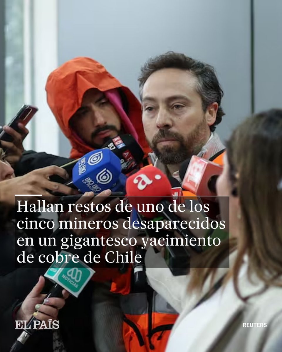 🇨🇱 Los rescatistas han hallado restos humanos en medio del operativo de rescate de los cinco mineros atrapados en El Teniente, el yacimiento subterráneo de cobre más grande del mundo que se localiza en Machalí

✒️ <a href="/Maoliscastro/">Maolis Castro</a>
🔗 elpais.com/chile/2025-08-…