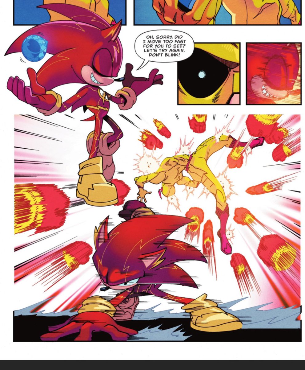 VagabondKana's tweet image. We learned from the Sonic DC crossover

1. Sonic DESTROYS Reverse Flash in a 1v1

2. Just ONE Chaos Emerald can destroy an ENTIRE UNIVERSE

3.Blaze has more in common with Wonder Woman than Amy

4. Super Sonic DESTROYS Darkseid in a 1v1

5.Chaos Emeralds &amp;gt; Speed Force

#DCComics