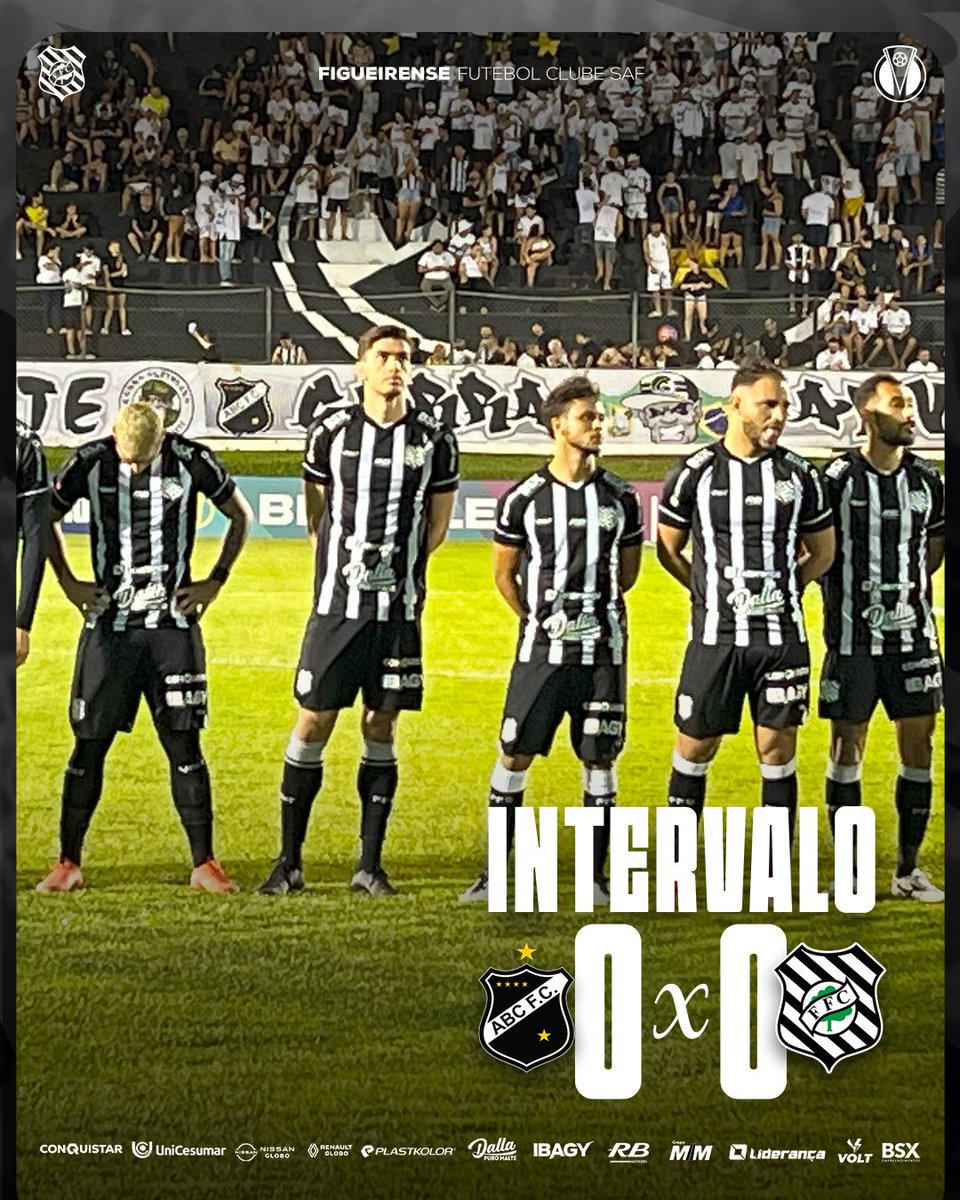 FigueirenseFC's tweet photo. Fim de primeiro tempo:
⠀
ABC 0x0 Figueirense.
⠀
#ABCxFIG
#CampeonatoBrasileiro2025 https://t.co/bqWDU7frHG