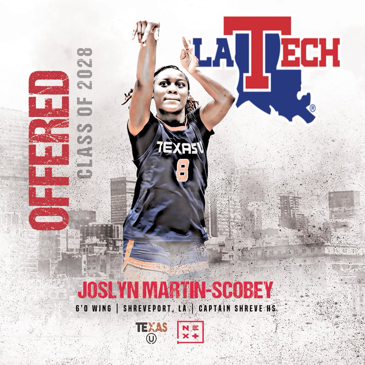 Texas U congratulates our <a href="/joslyndeanne28/">Joslyn Martin-Scobey</a> on her recent offer from <a href="/BrookeStoehr/">Brooke Stoehr</a> and <a href="/LATechWBB/">Lady Techsters</a> ‼️ One of the top recruits regardless of class in Louisiana , we expect National attention soon for this prospect .. Jos, your <a href="/TXUBasketball/">Texas U Premier</a> fam sees you.

#TXUFam🖤🧡