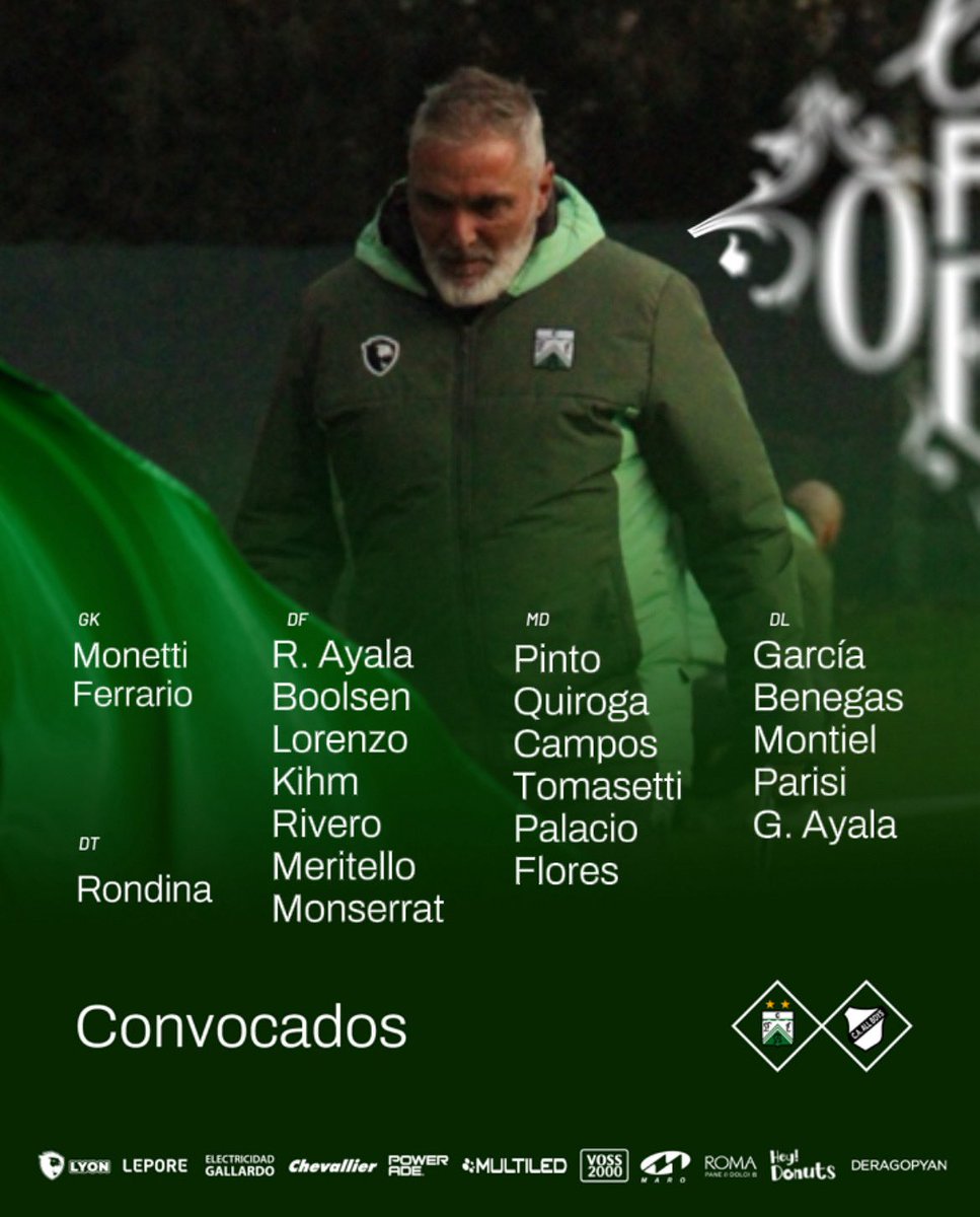 Ferro Carril Oeste (@ferrooficial) on Twitter photo 💚⚽️ ESTOS SON LOS CONVOCADOS DE #FERRO
➡️📝 Te dejamos la lista de futbolistas que eligió Sergio Rondina para el partido de mañana domingo ante All Boys a las 20:15 con transmisión de <a href="/TyCSports/">TyC Sports</a>. 💚⚽️ ESTOS SON LOS CONVOCADOS DE #FERRO
➡️📝 Te dejamos la lista de futbolistas que eligió Sergio Rondina para el partido de mañana domingo ante All Boys a las 20:15 con transmisión de <a href="/TyCSports/">TyC Sports</a>.