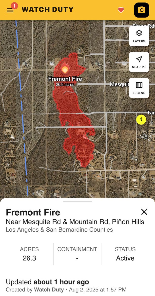 FirePhotoGirl's tweet photo. #fremontfire 26 acres. Air attack is calling it looking good. Forward rate isn’t stopped as of yet but hopefully soon. 

#fireseason #pinonhills https://t.co/s8LosibfaZ