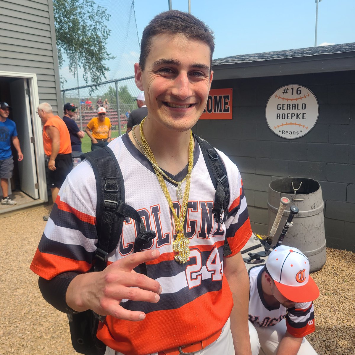 Colognebaseball's tweet image. Picked up an intense 4-3 victory today. We will battle Le Sueur in a state qualifier game tomorrow at 6:00pm. Graham Burke tossed 8 strong innings. Tanner Luebke picked up the save and hit a bomb.

2 Chainz player of the game: Graham Burke