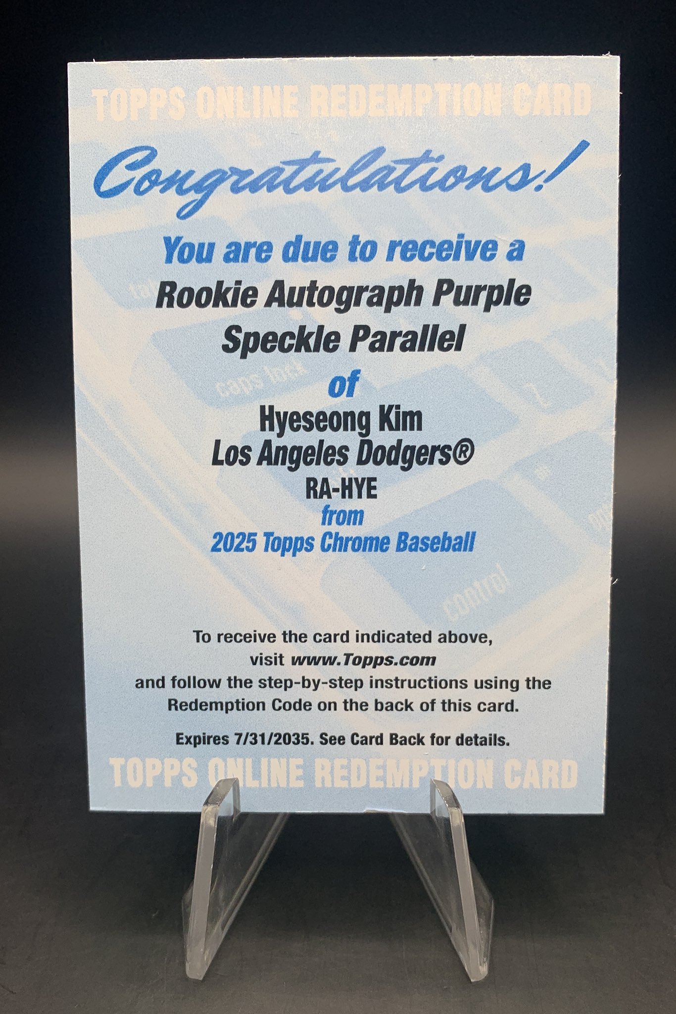 その他 topps redemption my-redemption-finally-came-and