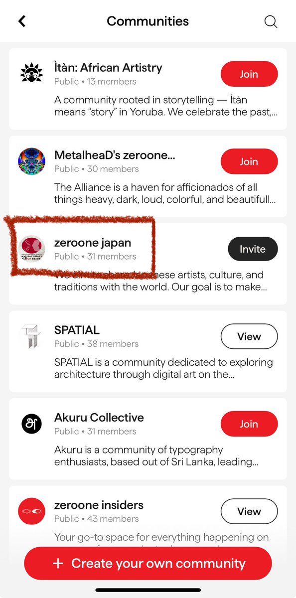 おはようございます🦆
zerooneでは新しくcommunity機能が搭載されました。
こちらに公式のzeroone Japanコミュニティを作ってあります🇯🇵

場所の方を簡単に説明しますので、ユーザーの方はぜひお気軽にいらして下さい😚