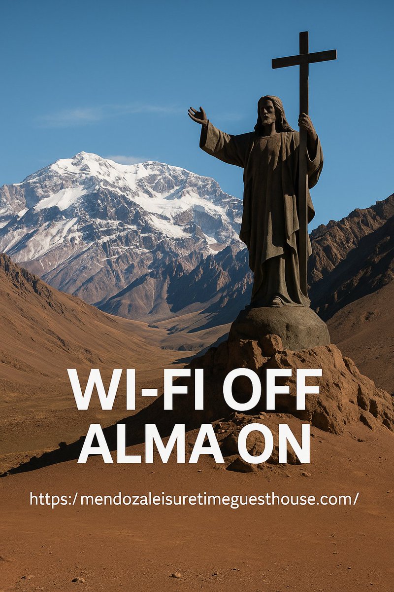 A solo 2 horas del Cristo Redentor y el Aconcagua.   Hospedaje boutique estratégico para explorar la Cordillera de los Andes.   Mendoza Leisure Time Guest House · Turismo consciente.   👇 Elegí tu idioma:  mendozaleisuretimeguesthouse.com mendozaleisuretimeguesthouse.com/en/ mendozaleisuretimeguesthouse.com/br/