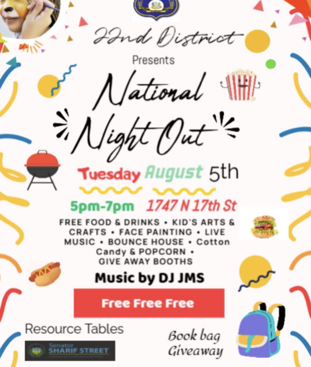 Matthew Gillespie (@ppdmgillespie) on Twitter photo National Night Out…..
<a href="/PPD09Dist/">PPD 9th District</a> & <a href="/PPD22Dist/">PPD 22nd District</a> will be hosting National Night Out Events in both District this Tuesday 8/5/25. Check out ⬇️ for all the info & locations. Please come out to meet your <a href="/PhillyPolice/">Philadelphia Police Department</a> Officers. #nationalnightout National Night Out…..
<a href="/PPD09Dist/">PPD 9th District</a> & <a href="/PPD22Dist/">PPD 22nd District</a> will be hosting National Night Out Events in both District this Tuesday 8/5/25. Check out ⬇️ for all the info & locations. Please come out to meet your <a href="/PhillyPolice/">Philadelphia Police Department</a> Officers. #nationalnightout