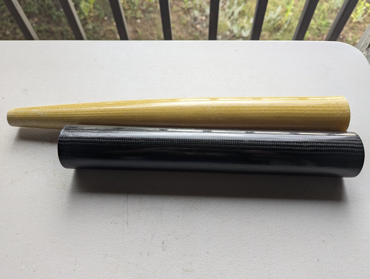 Carbon fin can tube and fiberglass/kevlar nosecone
