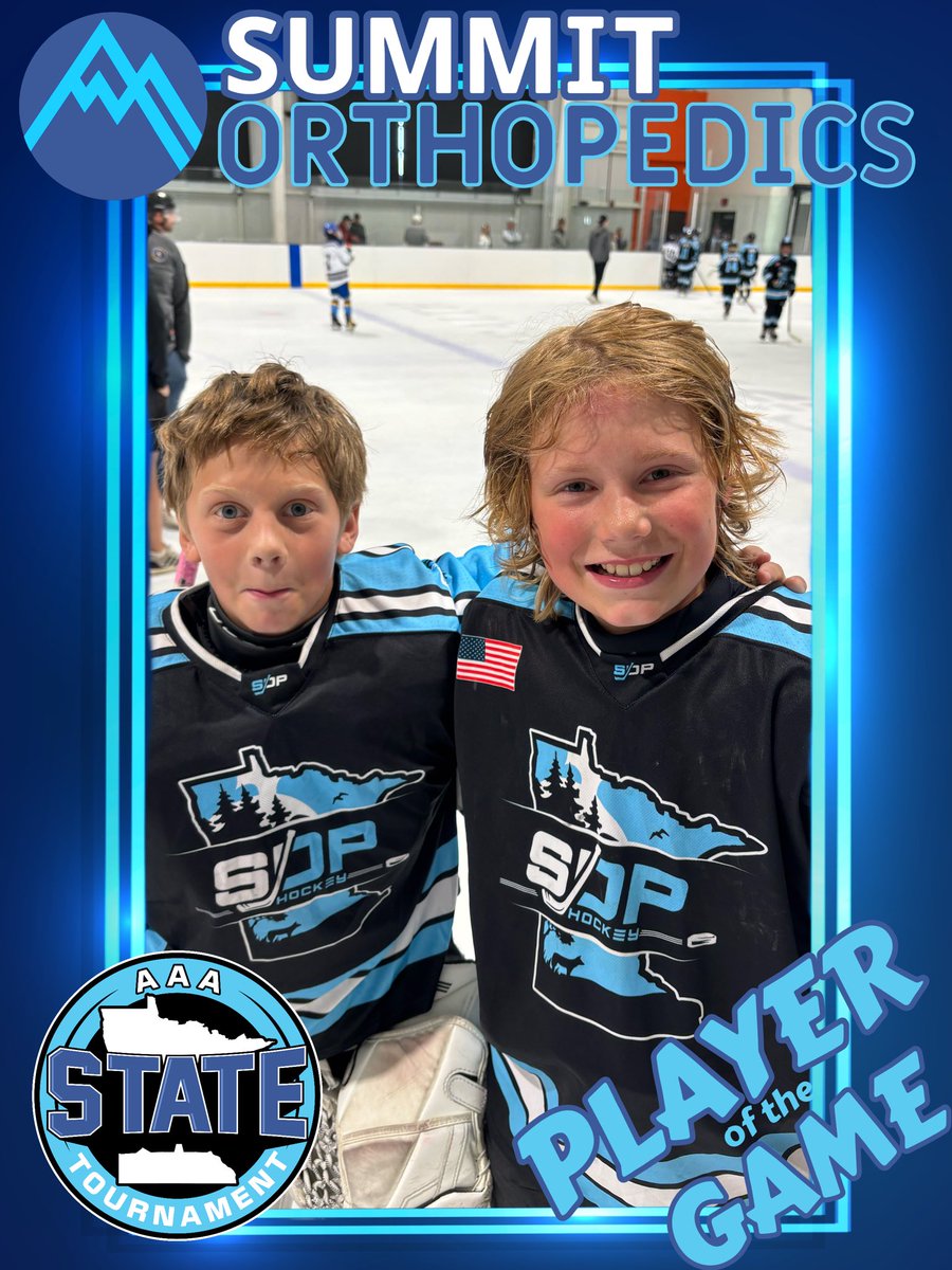 AAA STATE
2014

Warriors > MNHC (10-7)
Thieves > Blue Army (6-0)
SDP > Lakers (6-2)

<a href="/Summitorthomn/">Summit Orthopedics</a> players of the game:
Jens Odden Heide TNW (2G2A)
Owen Gunderson 37s (2G)
Bowen Johnson SDP (2G2A)

#aaastate25