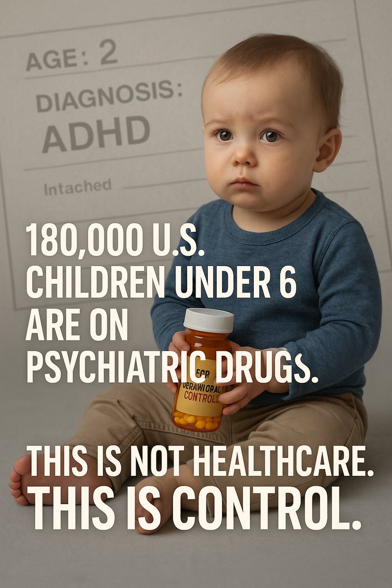 Jessica Rojas 🇺🇸💪 (@catsscareme2021) on Twitter photo Did you know U.S. doctors are drugging toddlers with antipsychotics, antidepressants, and stimulants - before they even learn to read? 
This should concern anyone that cares about the welfare and health of our children. 
Over 180,000 children under age 6 are on powerful psych Did you know U.S. doctors are drugging toddlers with antipsychotics, antidepressants, and stimulants - before they even learn to read? 
This should concern anyone that cares about the welfare and health of our children. 
Over 180,000 children under age 6 are on powerful psych