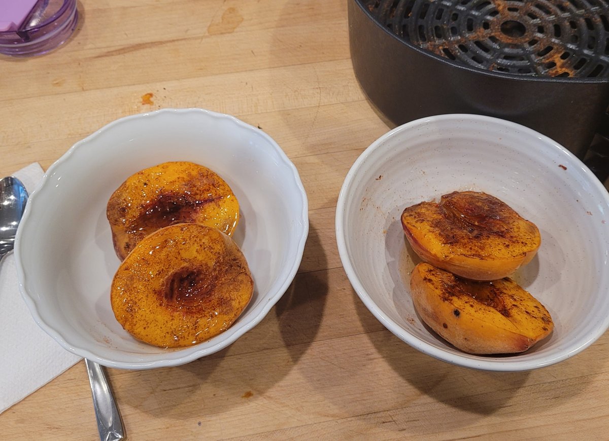 Jeff Wonser (@jw_a80) on Twitter photo We've just finished dessert. Peaches in the air fryer, we covered with fresh local Honey, a touch of cinnamon and whipped cream. Oh Em Gee!!! <a href="/danabrams/">Dan Abrams</a> <a href="/ReelzChannel/">REELZ</a> <a href="/OfficialOPLive/">On Patrol: Live</a> #OPLiveNatiom #OPLiveDessert We've just finished dessert. Peaches in the air fryer, we covered with fresh local Honey, a touch of cinnamon and whipped cream. Oh Em Gee!!! <a href="/danabrams/">Dan Abrams</a> <a href="/ReelzChannel/">REELZ</a> <a href="/OfficialOPLive/">On Patrol: Live</a> #OPLiveNatiom #OPLiveDessert