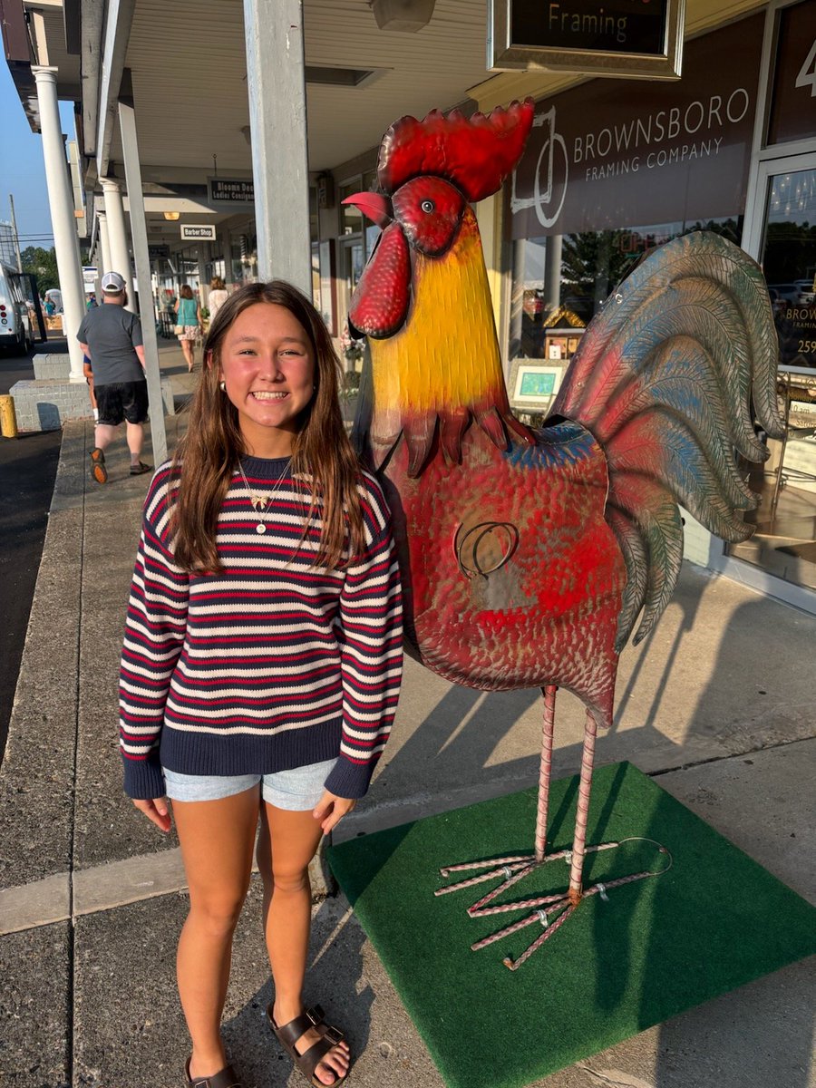 Sofie enjoying herself at Egg Fest!! 🥚  Fest be a great event for our area. #biggreenegg