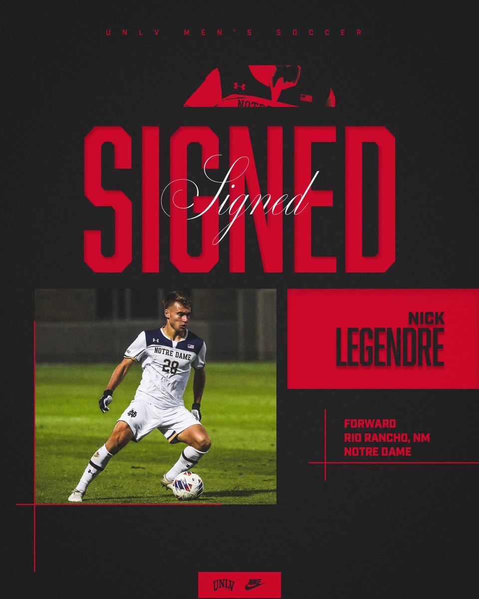 Welcome Nick to the Rebel family!

🏠 Rio Rancho, NM
⚽️ Forward
🛣️ Notre Dame ➡️ UNLV 🔴⚫️