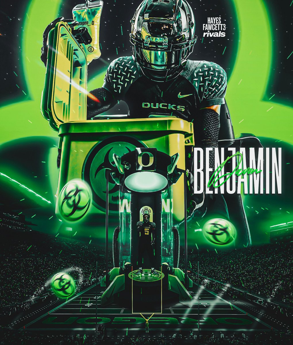 BREAKING: Elite 2026 CB Davon Benjamin Jr. has Committed to Oregon, he tells me for @rivals

The 6’0 187 CB from Los Angeles, CA chose the Ducks over Michigan &amp; Texas

He’s ranked as the No. 1 CB in ‘26 (per Rivals)

“Go Ducks”

on3.com/rivals/davon-b…