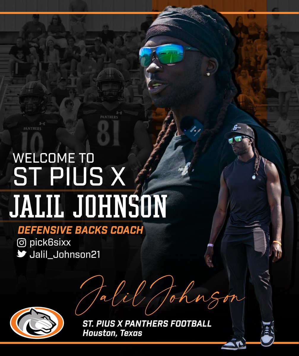 Jalil Johnson (@jalil_johnson21) on Twitter photo IM EXCITED TO ANNOUNCE THAT I WILL BE COACHING ON THE <a href="/SPXPanthers/">St. Pius X Athletics</a> FOOTBALL 🏈 STAFF THIS YEAR. THIS IS DEFINITELY A BLESSING TO BE APART OF SOMETHING SPECIAL ! IM EXCITED TO ANNOUNCE THAT I WILL BE COACHING ON THE <a href="/SPXPanthers/">St. Pius X Athletics</a> FOOTBALL 🏈 STAFF THIS YEAR. THIS IS DEFINITELY A BLESSING TO BE APART OF SOMETHING SPECIAL !