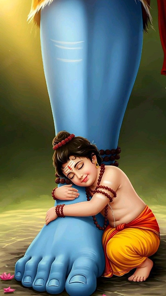 "भोले के चरणों में सारा संसार समाया है, और बच्चे की मुस्कान में सच्चा परमात्मा पाया है।🙏🕉️"