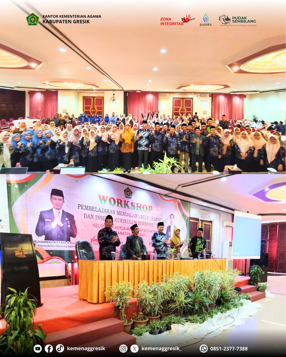kemenaggresik_'s tweet photo. Sholawatan di workshop KKMI Menganti bikin Plt Kakankemenag Gresik terpukau! 📷 170 guru &amp; kepala madrasah wujudkan kurikulum cinta. Kamu setuju pendidikan berbasis cinta? #KemenagGresik #KurikulumCinta #Madrasah" https://t.co/wKUO0BP1AX
