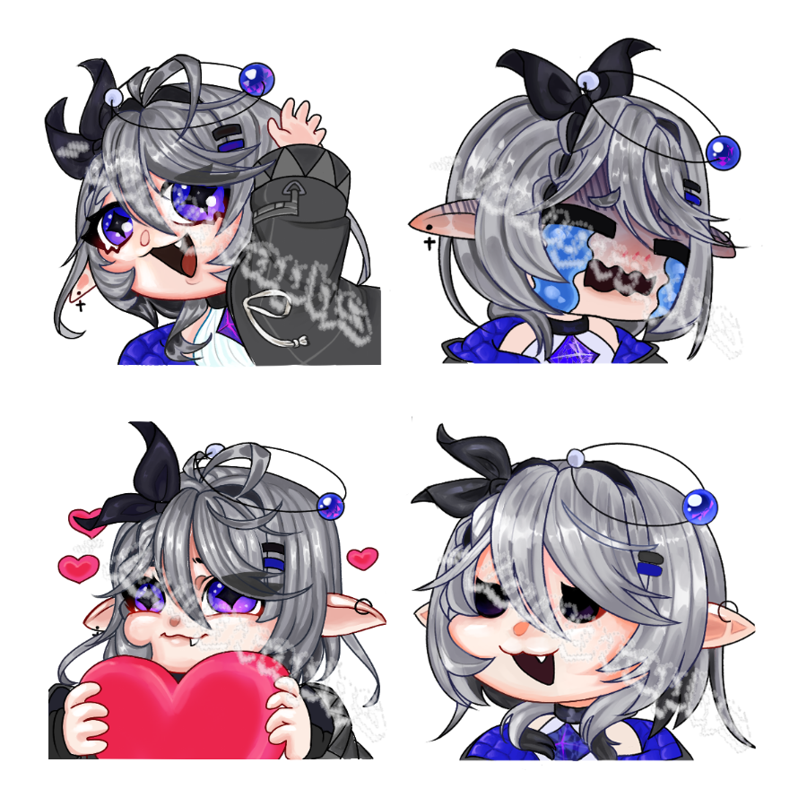Commission recente de emotes para twitch! Request por @garfieldottie 💕