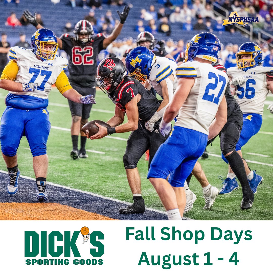 NYSPHSAA (@nysphsaa) on Twitter photo Stocking up for the fall season with a discount? Touchdown!
Use the coupon for 20% off your trip to <a href="/DICKS/">DICK'S Sporting Goods</a> this weekend! Stocking up for the fall season with a discount? Touchdown!
Use the coupon for 20% off your trip to <a href="/DICKS/">DICK'S Sporting Goods</a> this weekend!