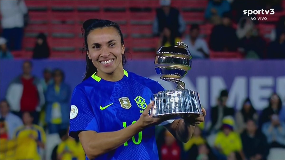 🚨AGORA: Marta é eleita a melhor jogadora da Copa América Feminina.