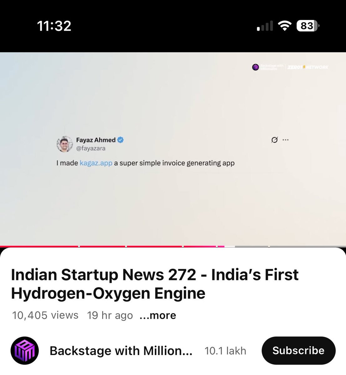 So kagaz.app was featured on Backstage with millionaires 

Thanks <a href="/caleb_friesen2/">Caleb</a>