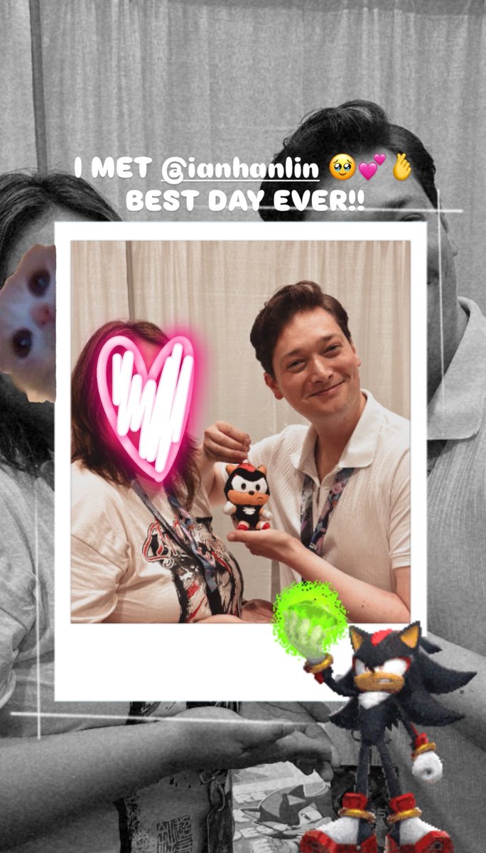 so i met <a href="/IanStuartHanlin/">Ian Hanlin</a> today…
no, i will never recover from how much of an absolute sweetheart he was … 🦔❤️‍🔥 #ShadowTheHedgehog