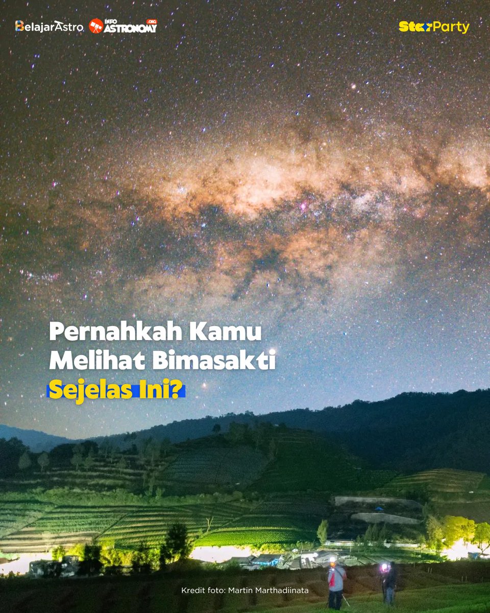 Milkyway Season untuk tahun 2025 akan segera berakhir. Sudahkah kamu melihat bentangan galaksi Bimasakti sejelas ini? ✨

Kami mengajak siapapun untuk ikut berburu Bimasakti di masa-masa terakhir Milkyway Season!

Utas. 🧵