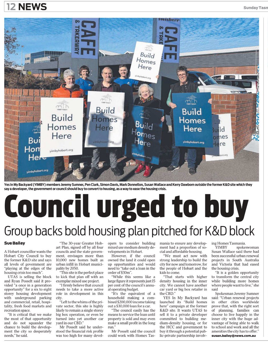 Officially a YIMBY, it says so in the newspaper