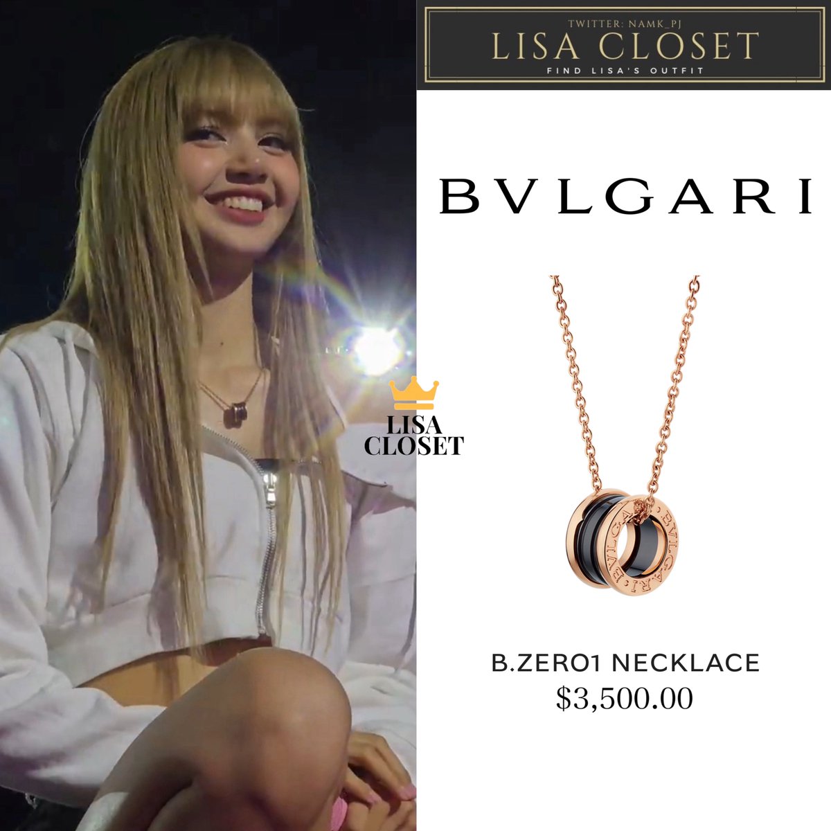 namk_pj's tweet image. [250802 #BLACKPINK_DEADLINE ] #DEADLINE_IN_PARISDay1 🖤🩷 ✨ (2/2)
Sneaker 36,600฿ ($975)
Necklace 124,000฿ ($3,500)
💸 Total 177,000฿ ($4,975)
@wearelloud @BLACKPINK 
#LISA_CLOSET
#LISA #WeAreLLOUD #BLACKPINK 
#리사 #블랙핑크 
#DEADLINEinPARIS_LISA