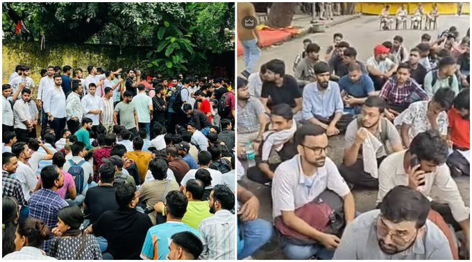 DikshaOffcial's tweet image. सिस्टम कब सुधरेगा?" — इस सवाल की सज़ा लाठी क्यों?
शिक्षक आतंकवादी नहीं। छात्र अपराधी नहीं।
SSC Protest 2025 में बेरोज़गार युवाओं और शिक्षक अभ्यर्थियों पर लाठियाँ शर्मनाक हैं।
हक़ की लड़ाई को कुचलना बंद करो!
#SSC_System_Sudharo #SystemReform
@PMOIndia @RahulGandhi @DoPTGoI