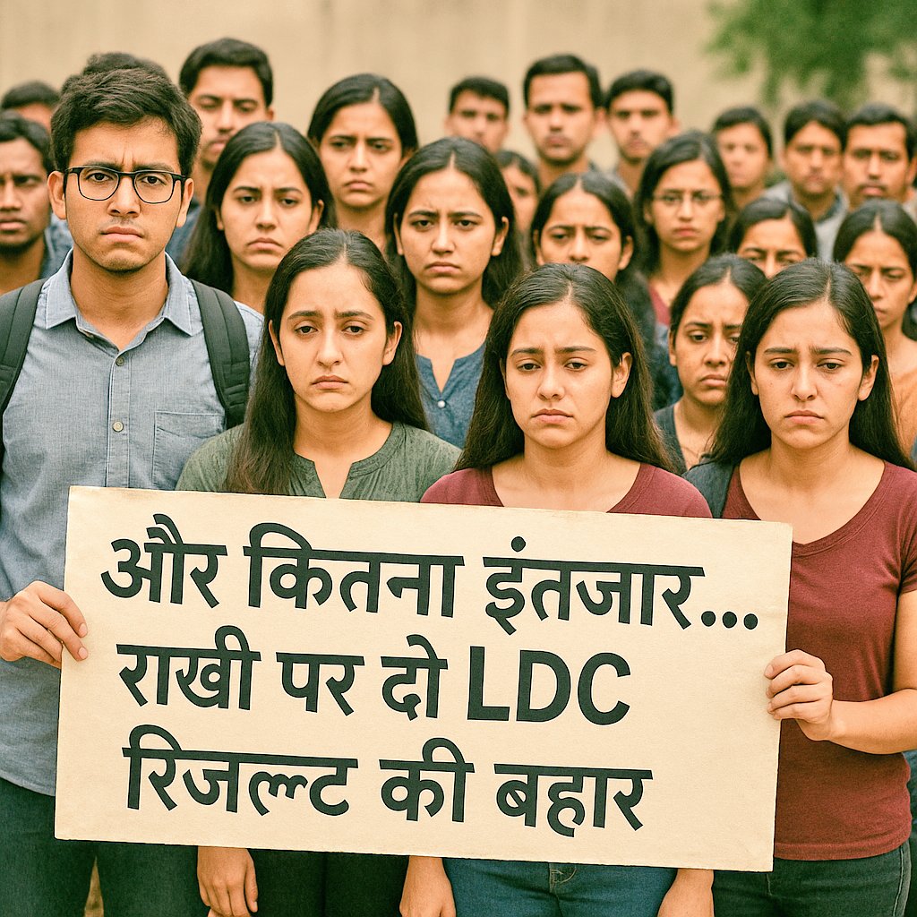 नहीं मांगते हम बार बार ... मांगते है हम सिर्फ अपना अधिकार
इस राखी.. रिजल्ट जारी करके लाओ खुशियों की बहार

#LDC_Result_On_राखी

#LDC_Result_On_Rakhi

#ldc_रिजल्ट_जारी_करो 
#LDC_भर्ती_पूरी_करो 
#RSSB_LDC_भर्ती_पुरी_करो 

<a href="/RajCMO/">CMO Rajasthan</a> <a href="/alokrajRSSB/">Alok Raj</a> <a href="/HANUMANKISAN/">HANUMAN KISAN</a> <a href="/rajeduofficial/">Dept of Education, Rajasthan</a>