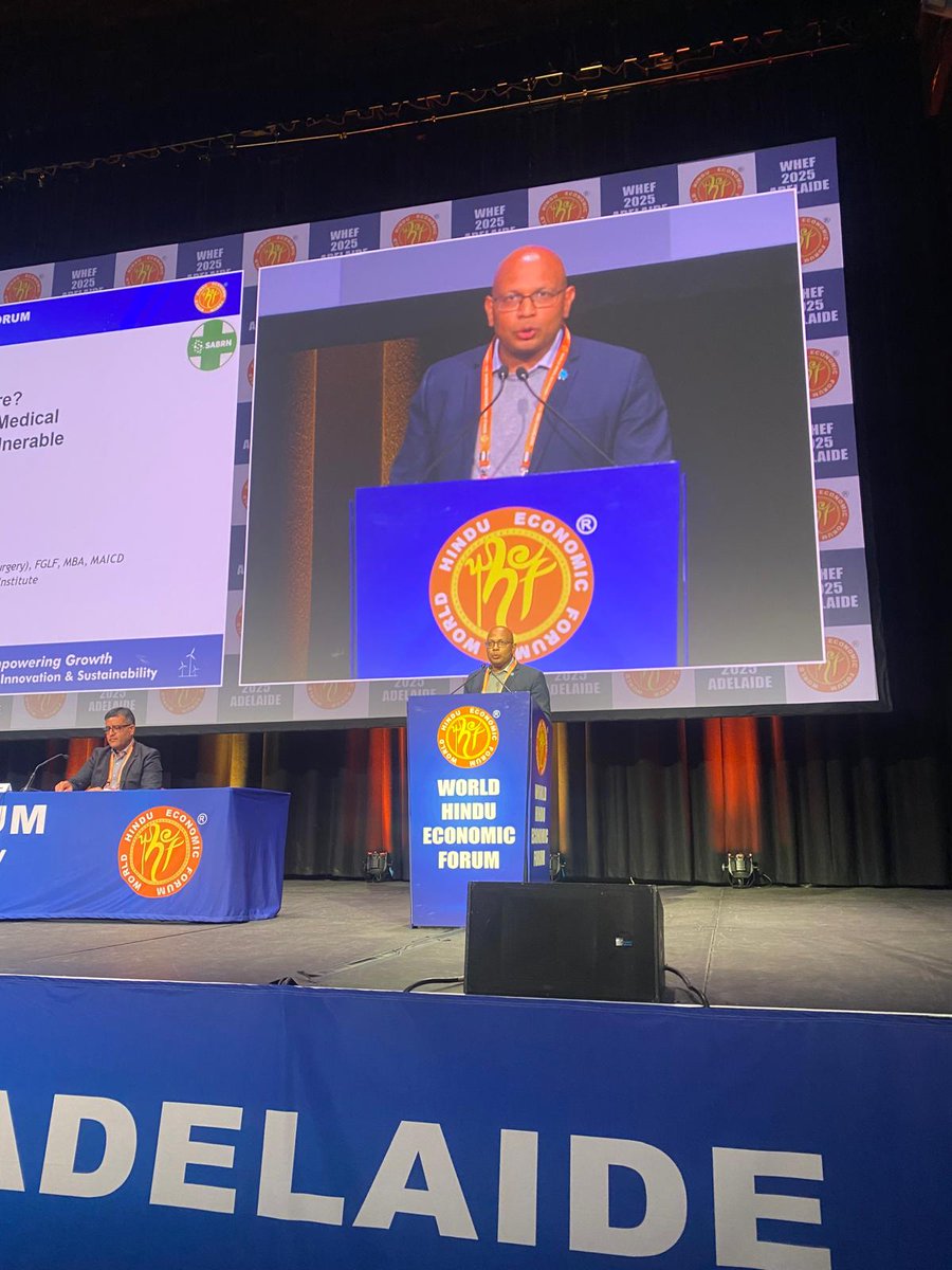 🏥🚀 “We are trying to change — to bring the hospital to the patient.”

Dr. Abhilash Chandra, CEO of the SABRN Group of Companies💬🩺

#WHEF2025 #WHEF2025Adelaide