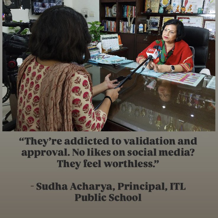 Aparna Bose (@aparnabose4) on Twitter photo <a href="/PTI_News/">Press Trust of India</a> “They think their phone is a private world,” says school principal Sudha Acharya.
“But it’s a public space and when they turn to AI for comfort, it shows something deeper - a lack of real communication at home and a growing need for constant validation.”
<a href="/PTI_News/">Press Trust of India</a> <a href="/PTI_News/">Press Trust of India</a> “They think their phone is a private world,” says school principal Sudha Acharya.
“But it’s a public space and when they turn to AI for comfort, it shows something deeper - a lack of real communication at home and a growing need for constant validation.”
<a href="/PTI_News/">Press Trust of India</a>