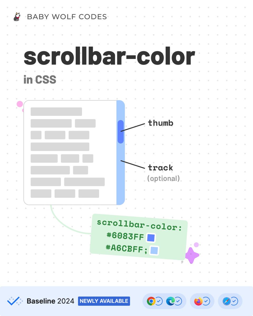 How to style the scroll bar using the newly available scrollbar-color property in #CSS !