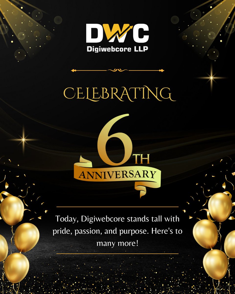 digiwebcore's tweet image. Digiwebcore Turns Six🧡 Here's to Milestones & Memories! Six years of solving, scaling, and succeeding — thanks to every client, team member, and partner who made it possible.
#digiwebcore #dwcfamily #6thanniversary