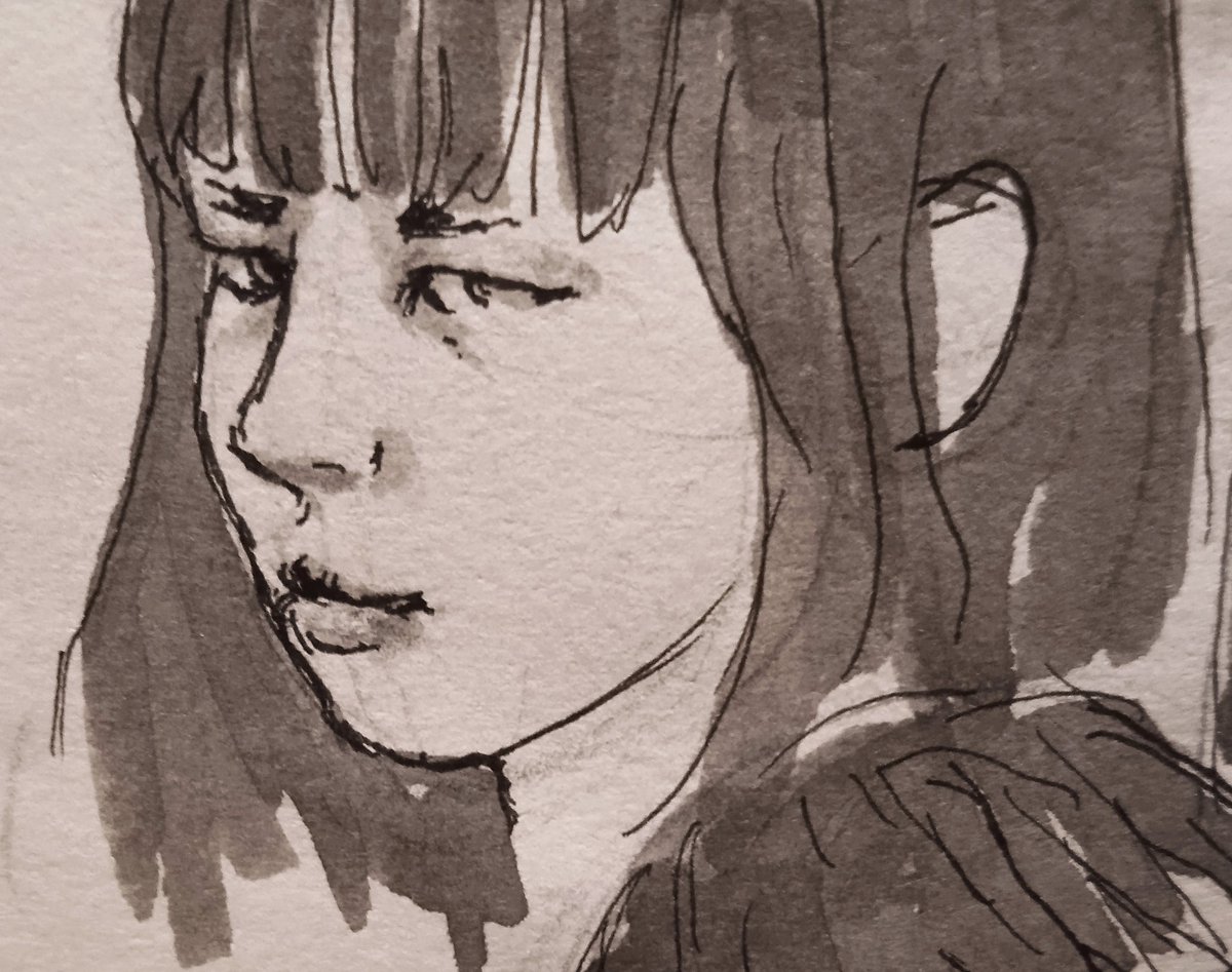 juhajoki_art's tweet photo. quick sketches #sketchbook #art #drawing #ink #inktober #noreference #portrait #female #スケッチブック #描画 #スケッチ #美術 https://t.co/uQNZE14JpD