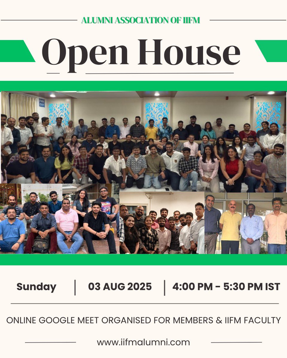 📣 Happening Today! Open House 2025
  4:00 PM – 5:30 PM IST

📍 Join us on Google Meet (Link shared via WhatsApp &amp; Mail)

Let’s connect, share updates, and shape the future together!