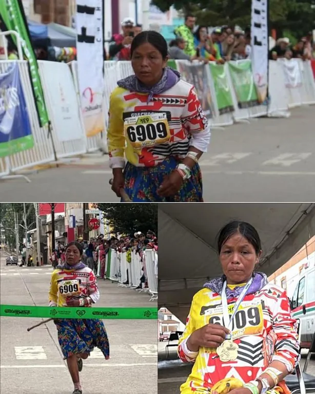 Rainmaker1973's tweet photo. Candelaria Rivas Ramos an extraordinary runner from Chihuahua, Mexico, stunned the world at the 2025 Canyon Ultra Marathon, winning the brutal 63-kilometer race in 7 hours and 34 minutes. https://t.co/rcUSVXxiqs