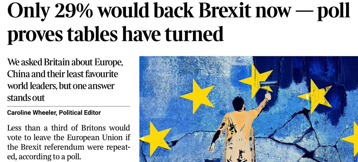 For a moment a majority was for it. And at peak leave we voted bit.ly/45cjF6p Like every summit, all around it was only downside. “The greatest act of national self harm” as many have said from Geldof to Ian Kershaw to Heseltine.