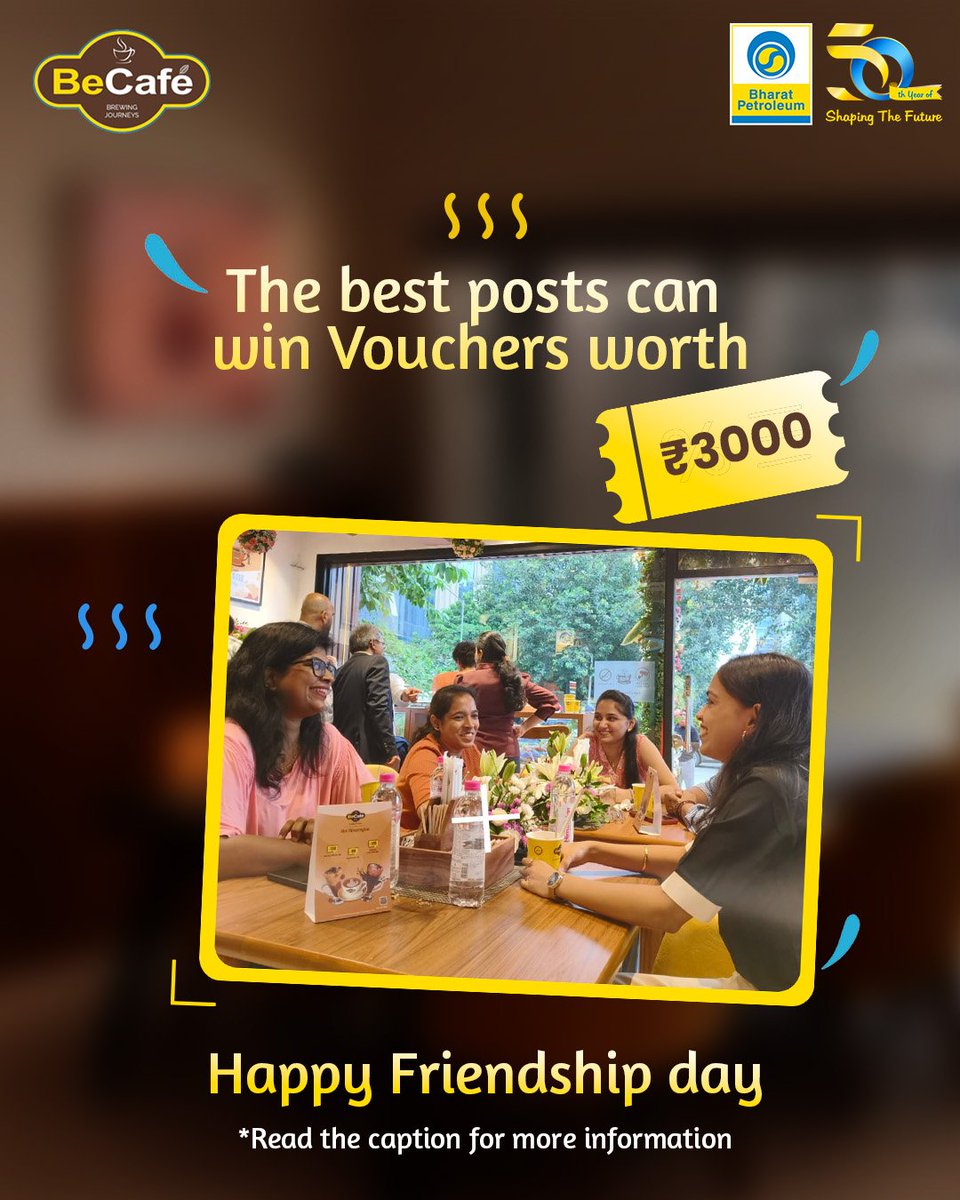 BPCLimited's tweet image. This Friendship Day, let&apos;s celebrate the memories that we make in the journey of life!

Share an unforgettable memory of you and your friends!

To qualify, follow these simple steps:
1. Post a photo of your favourite moment with your friends. 
2. Follow us, like this post and tag…
