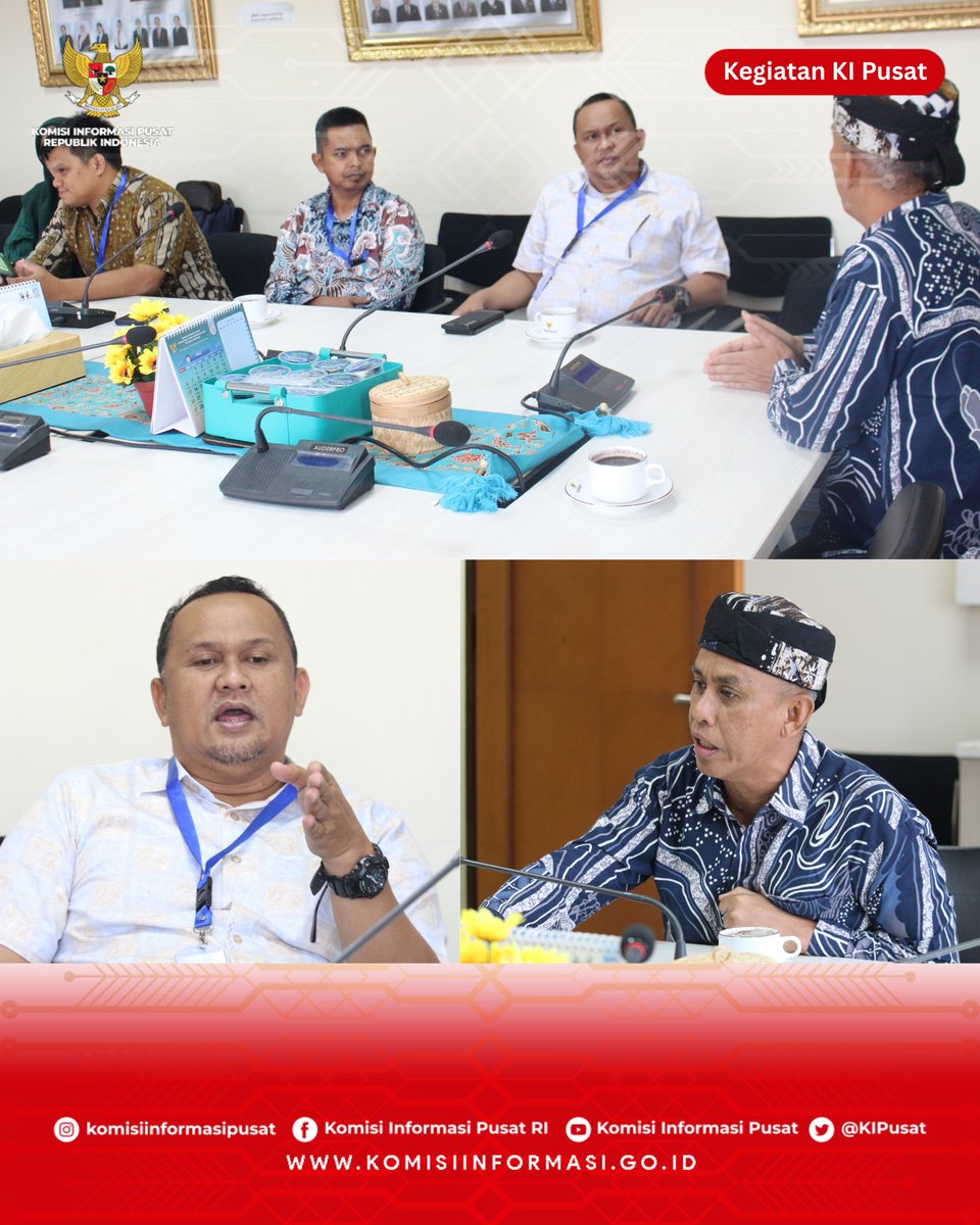 KIPusat's tweet image. Komisioner KI Pusat Bidang Penyelesaian Sengketa Informasi, Syawaludin, menerima Audiensi dari DPRD Provinsi Sulawesi Utara dan DPRD Provinsi Bangka Belitung. 1/8/2025

#Audiensi
#KIPusat
#KeterbukaanInformasiPublik