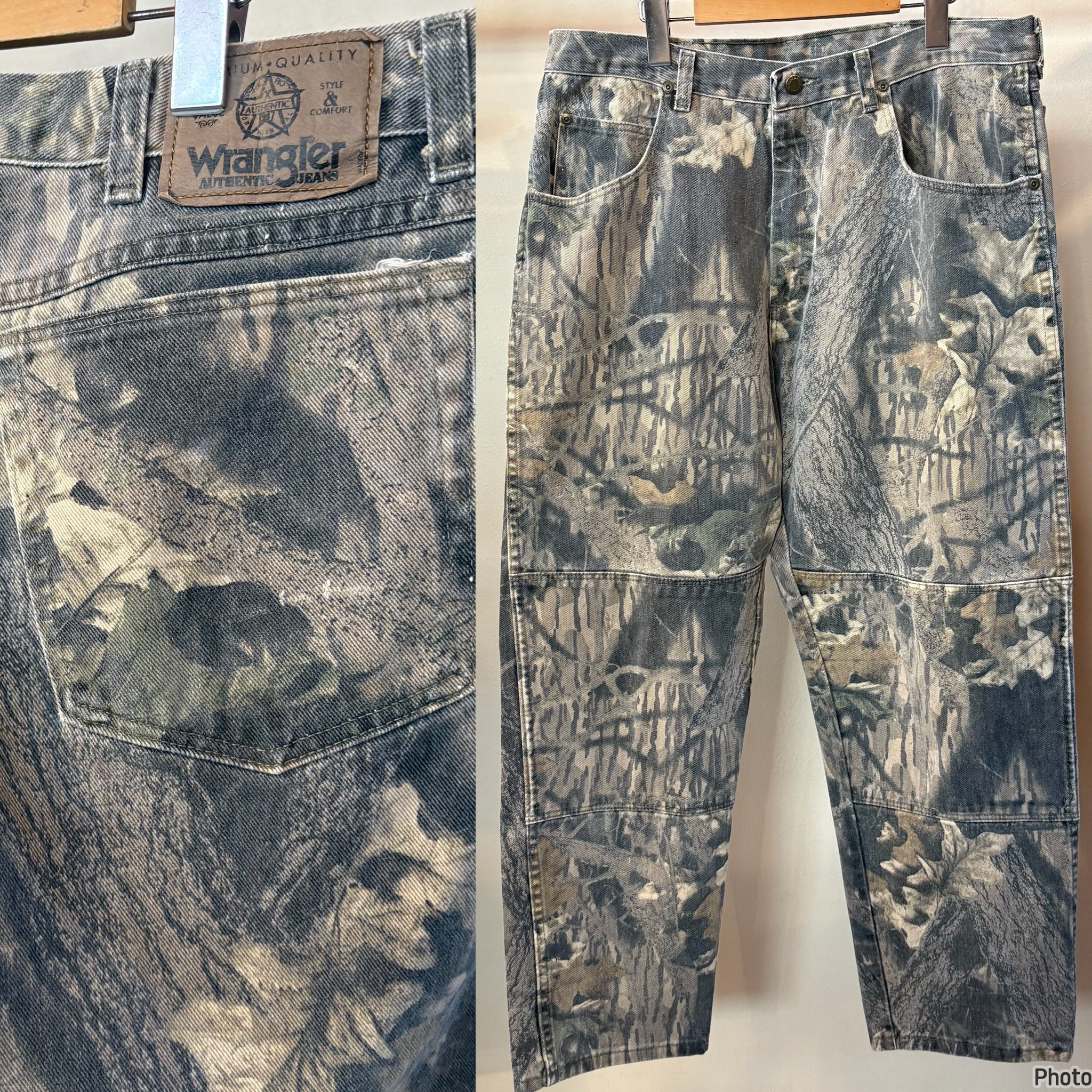 wrangler authentic 90s 00s リアルツリー ダブルニー Wrangler リアルツリーダブルニーデニム | CUSTOM FEVER